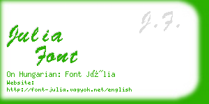 julia font business card